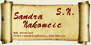 Sandra Nakomčić vizit kartica
